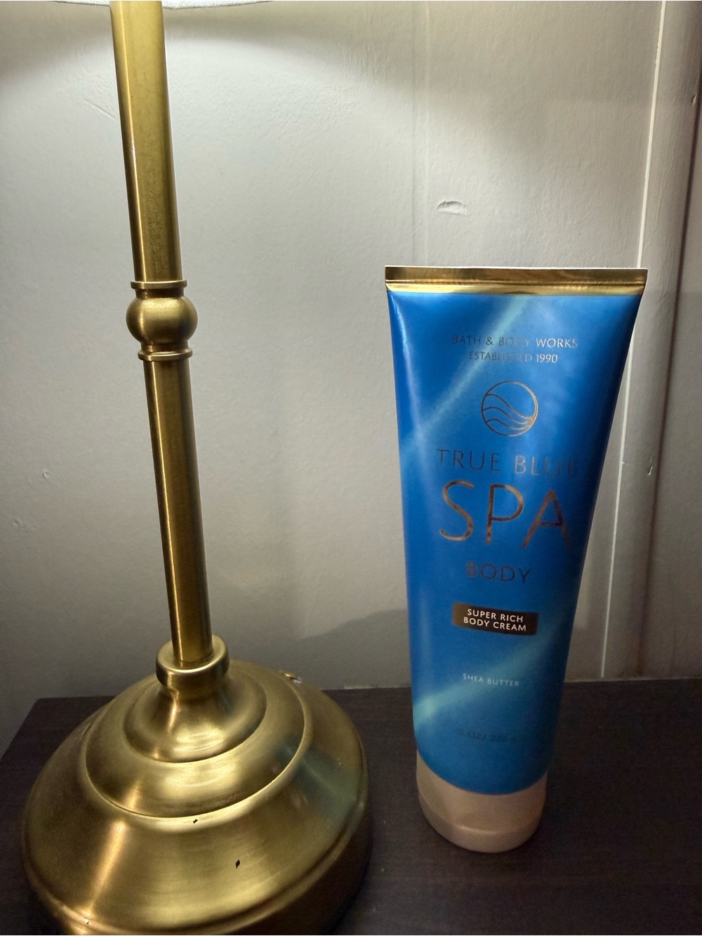 Bath & Body Works True Blue Spa Super Rich Body Cream - Blue & Gold.